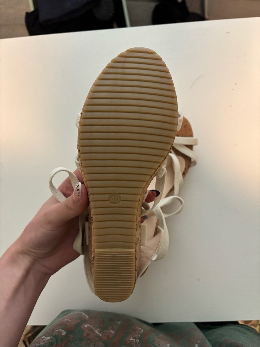 SHEIN Strap Soft Cork Wedge Sandals - Picture 8 of 8